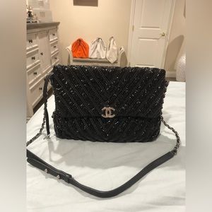 Chanel Crumpled patent chevron Bag